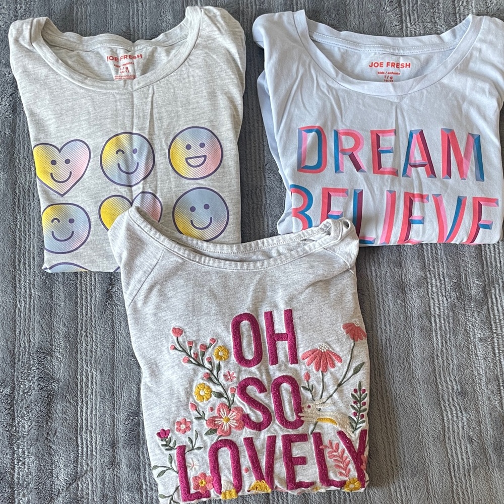 Joe Fresh Colorful Graphic Tee Trio